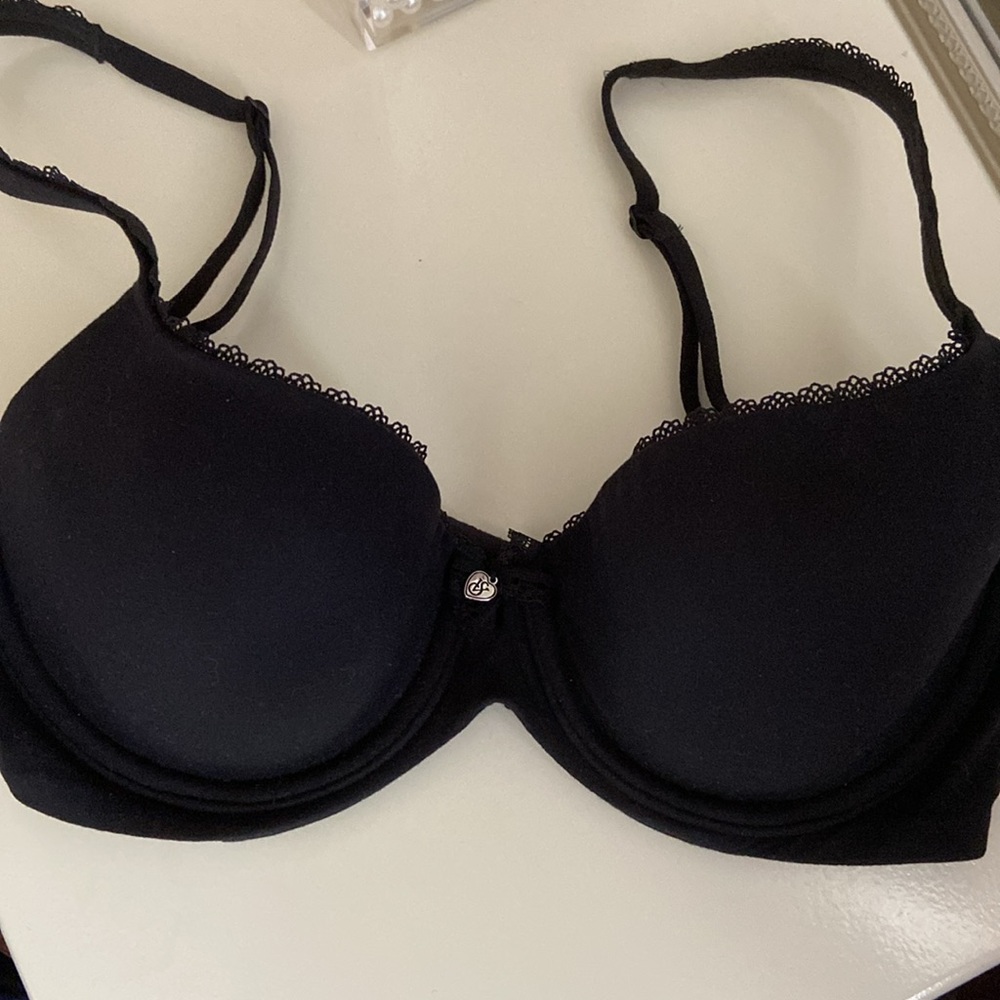 body by victoria lined demi victoria’s secret bra 32D black